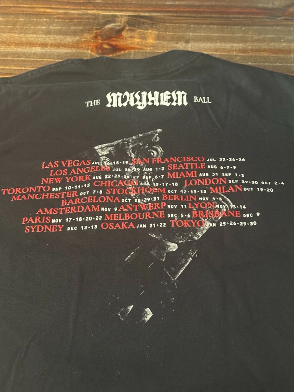 Lady Gaga Mayhem Ball authentic DANCE OR DIE tour shirt. Medium, like new - Picture 5 of 5